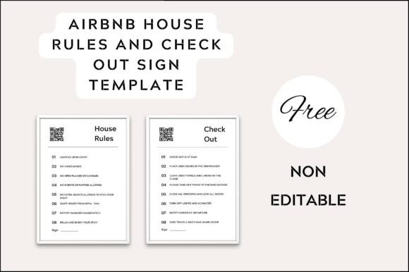 Airbnb House Rules & Check Out Sign: A Designer's Template Guide
