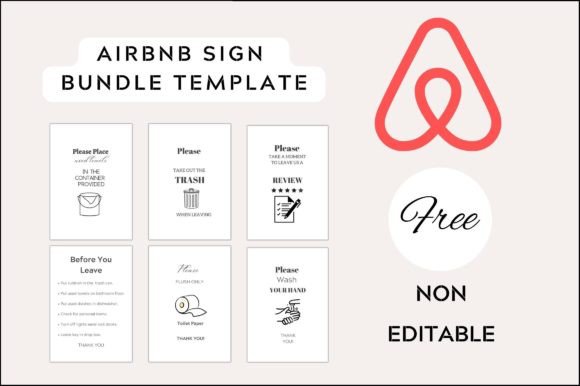 Airbnb Sign Bundle Templates – Volume 1: Elevate Your Rental Branding
