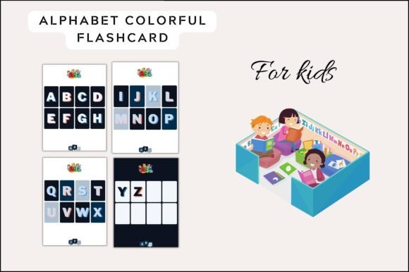 Alphabet Colourful Flashcard Book: A Vibrant Design Asset