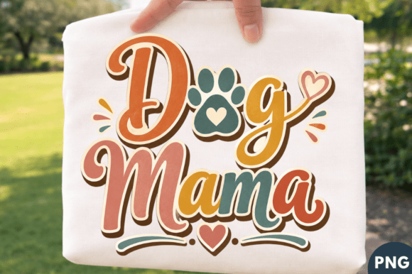 Dog Mama Retro Dog Lover T-shirt PNG: A Design Asset for Every Creator