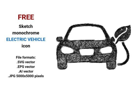 FREE Sketch Electric Vehicle Icon: A Designer's Asset