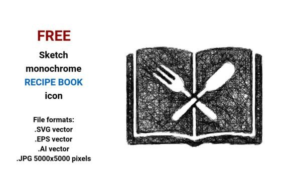 FREE Sketch Recipe Book Icon: Your Scalable Design Asset