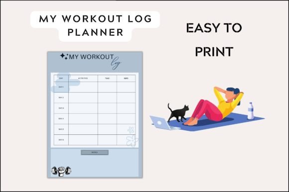 My Workout Log Planner Template: A Designer's Free Resource