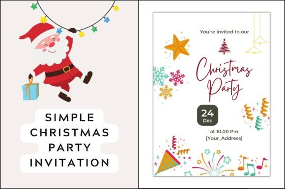 Simple Christmas Party Invitation: Effortless Festive Design