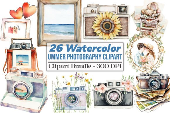 Vintage Summer Photography Clipart: A Designer's Toolkit